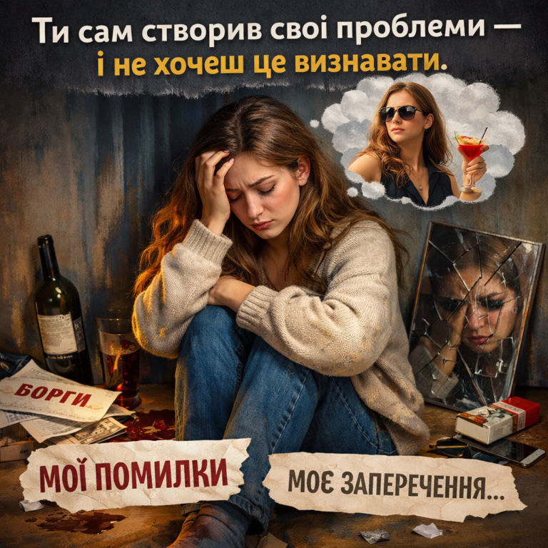 Ти сам створив свої проблеми — і не хочеш це визнавати